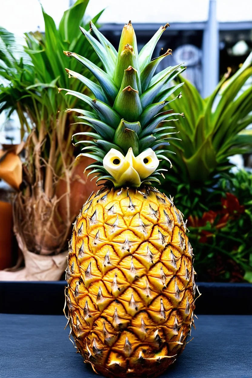 I want to go home; Lowbrow Avant Garde Art Deco Pineapple