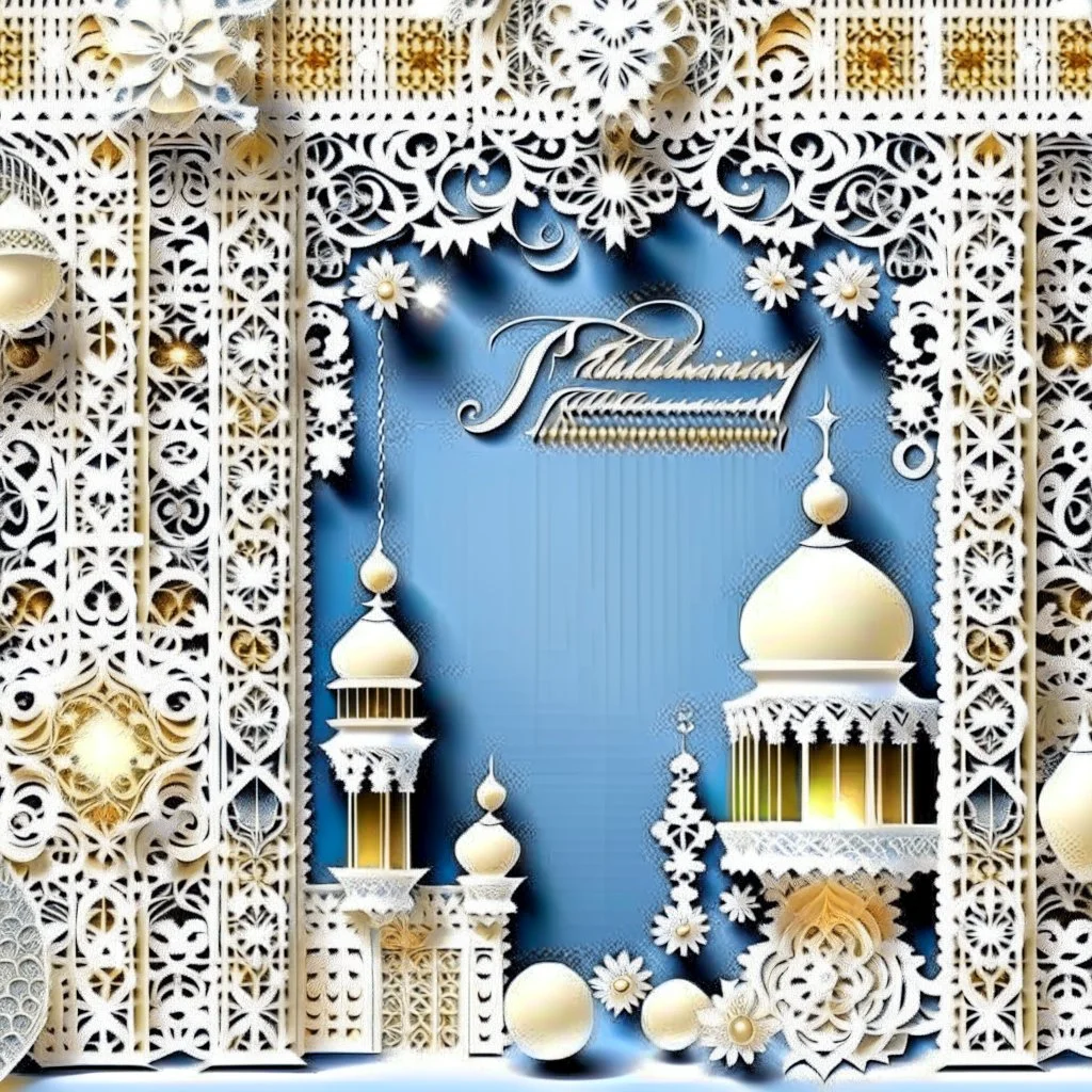 White sparking ramadan's greetings