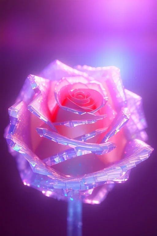 photo of a ultra realistic crystal transparent rose, dramatic light, pale sunrise, cinematic lighting, battered, low angle, trending on artstation, 4k, hyper realistic, focused, extreme details, unreal engine 5, cinematic, masterpiece, art by studio ghibli, intricate artwork by john william turner