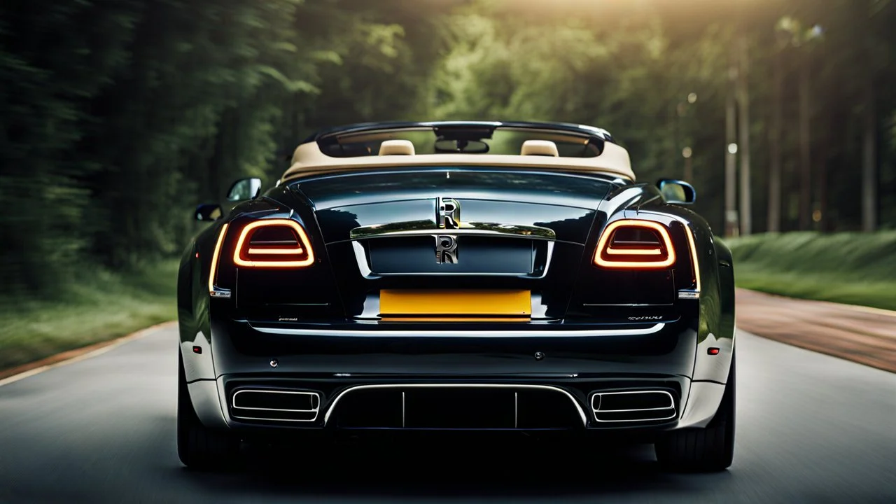 Rolls Royce Super car, rear view, desktop wallpaper, 4K, Cinematic