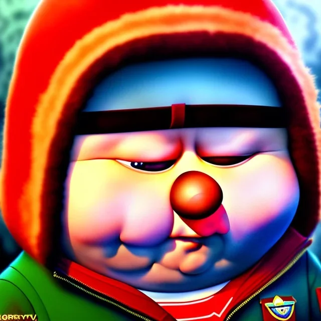 Eric Cartman toddler, full body, dramatic lighting, hyper realistic