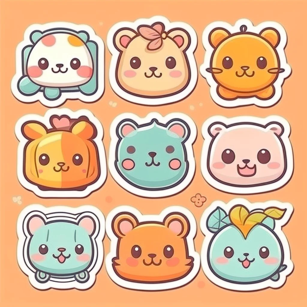 cute stickers templates