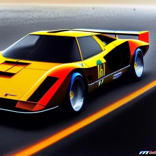 fullbody Drawing of '1970 Ferrari 512 S Modulo',intricate detail,andrea bonelli,Kilian Eng,Ohrai,evan lee,Aleksandr Sidelnikov,three quarters frontal aerial view,toned colors,16k