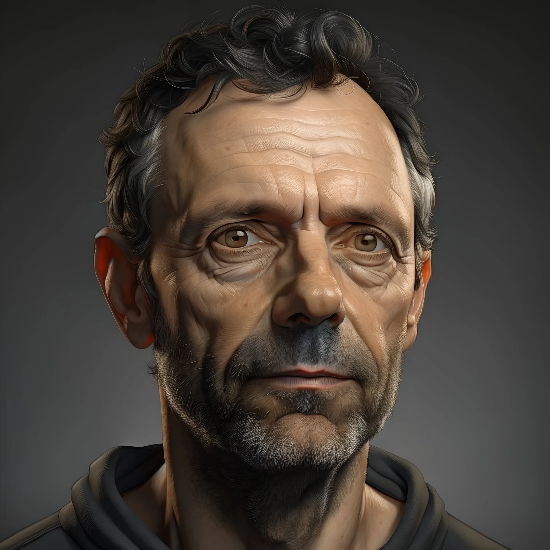photorealistic portrait photo of a male in his early forties