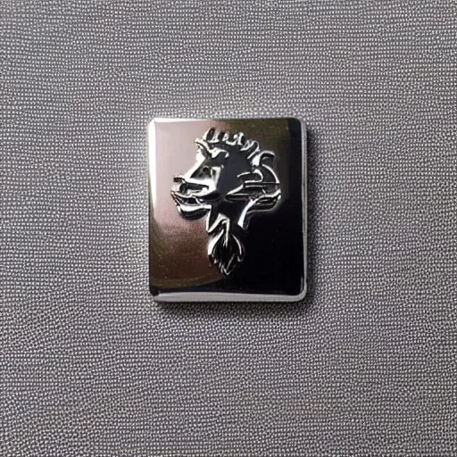 peugeot metal lion logo square badge