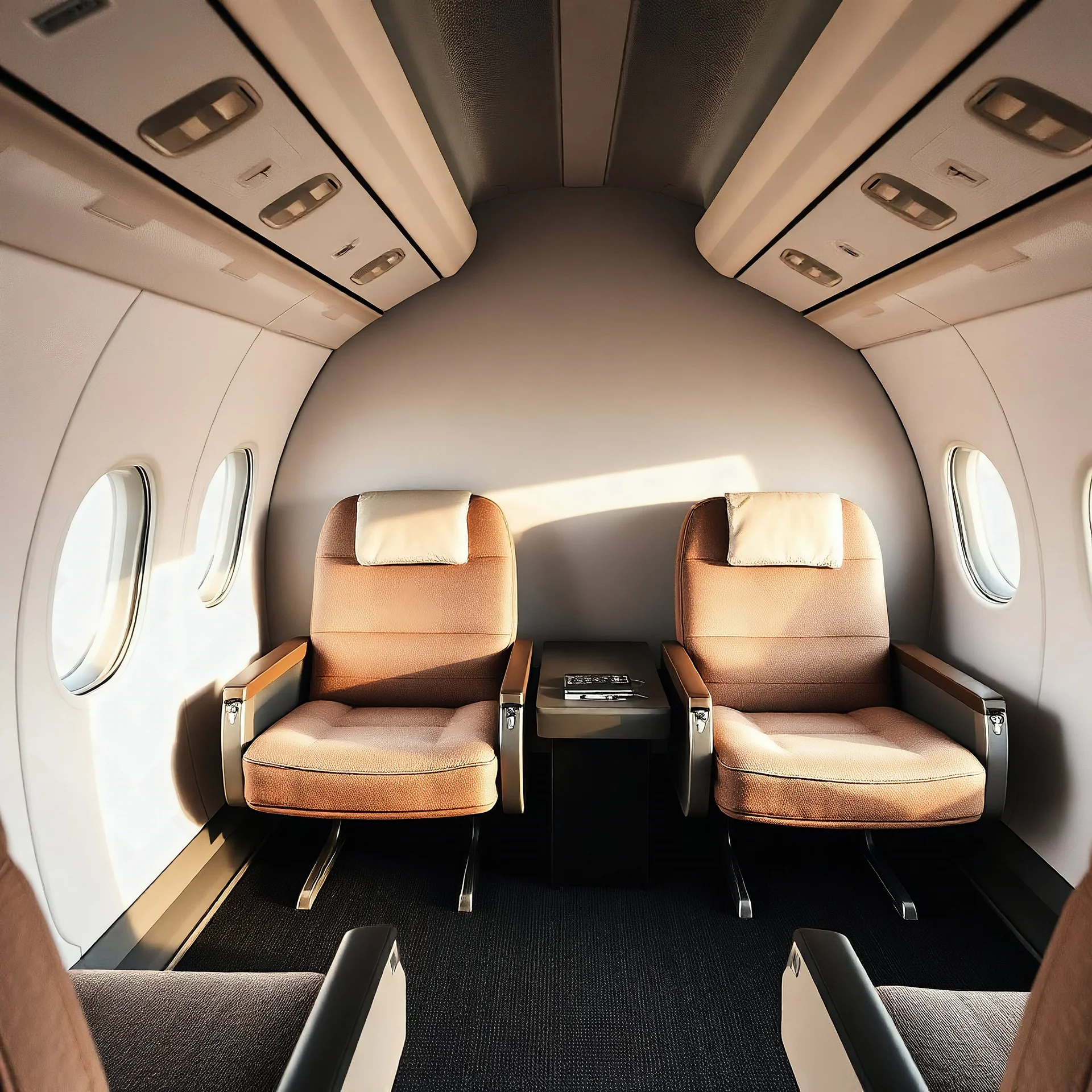 sulfite two armchairs in a plane