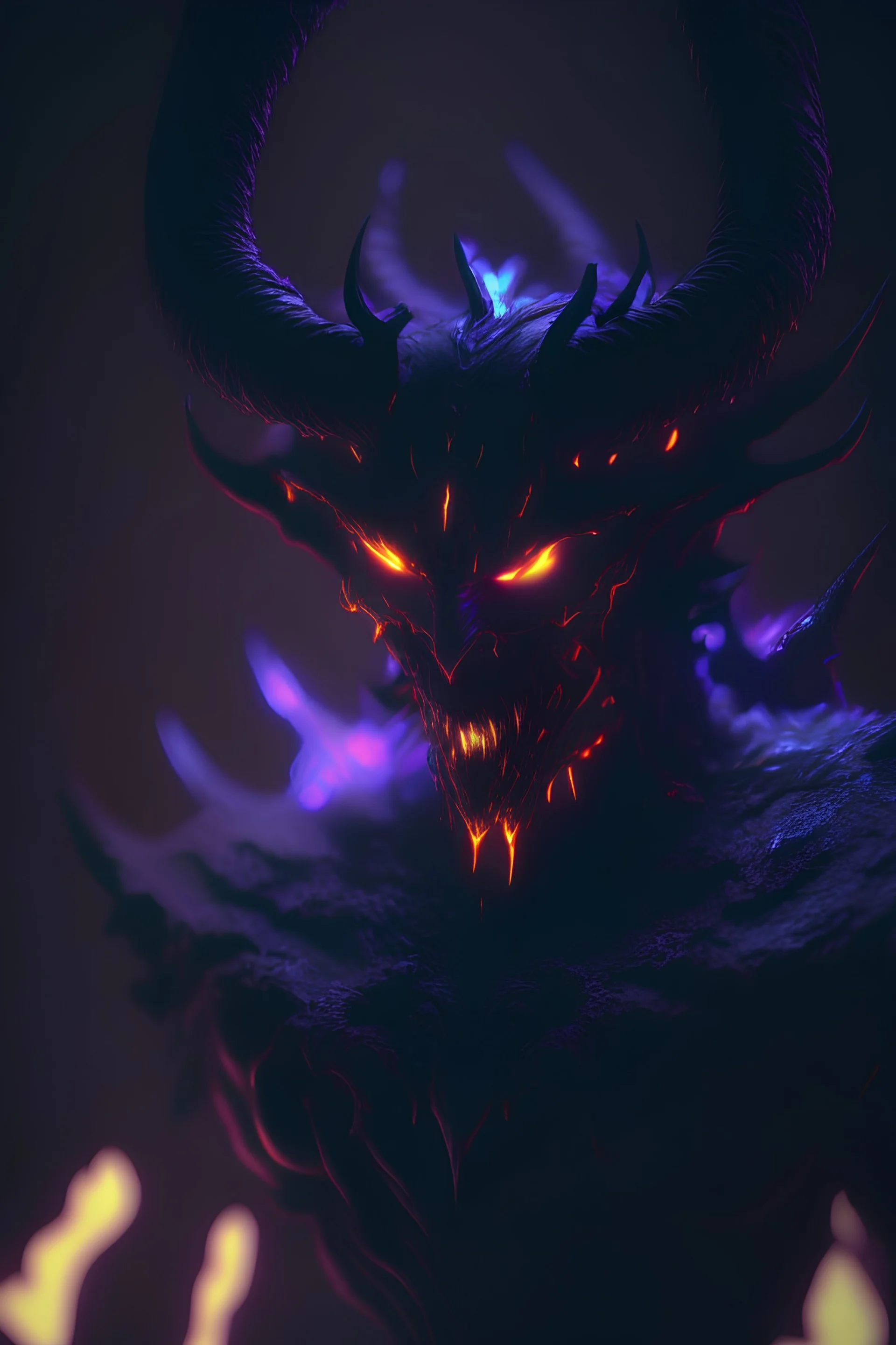 dark void demon, volumetric lighting, particales,highly detailed,cinamatic, deep colours,8k