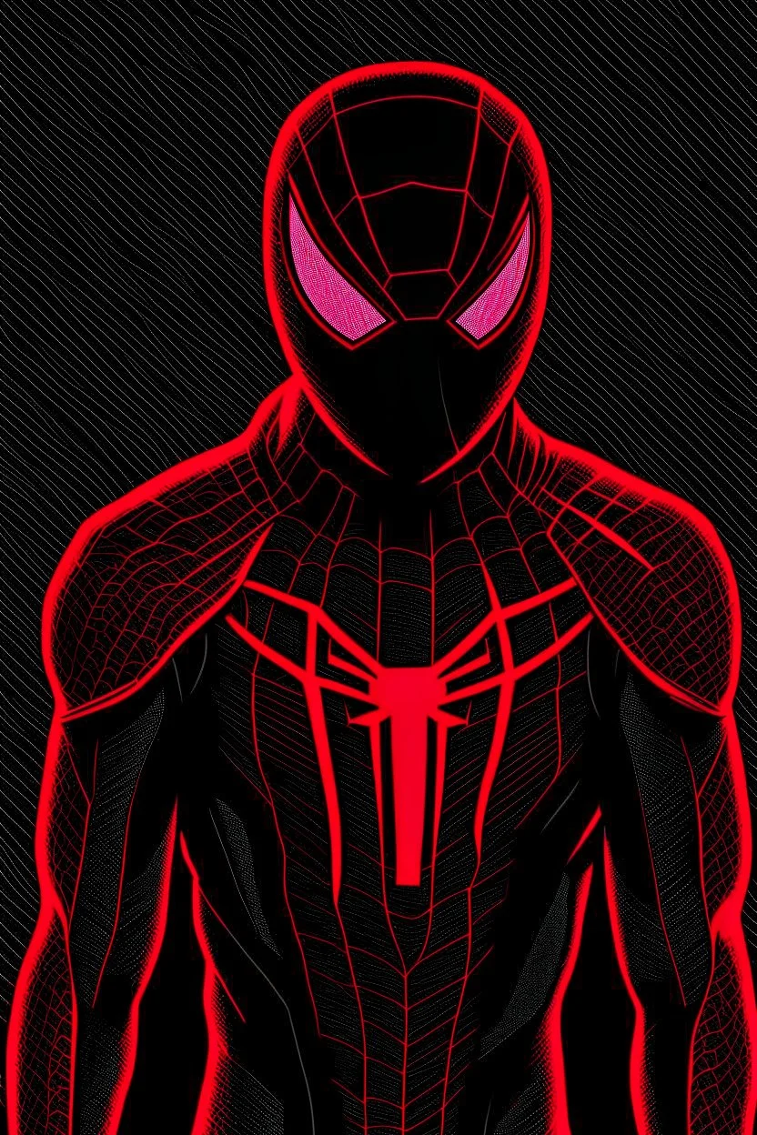 Spider-Man in black and red Montsuki