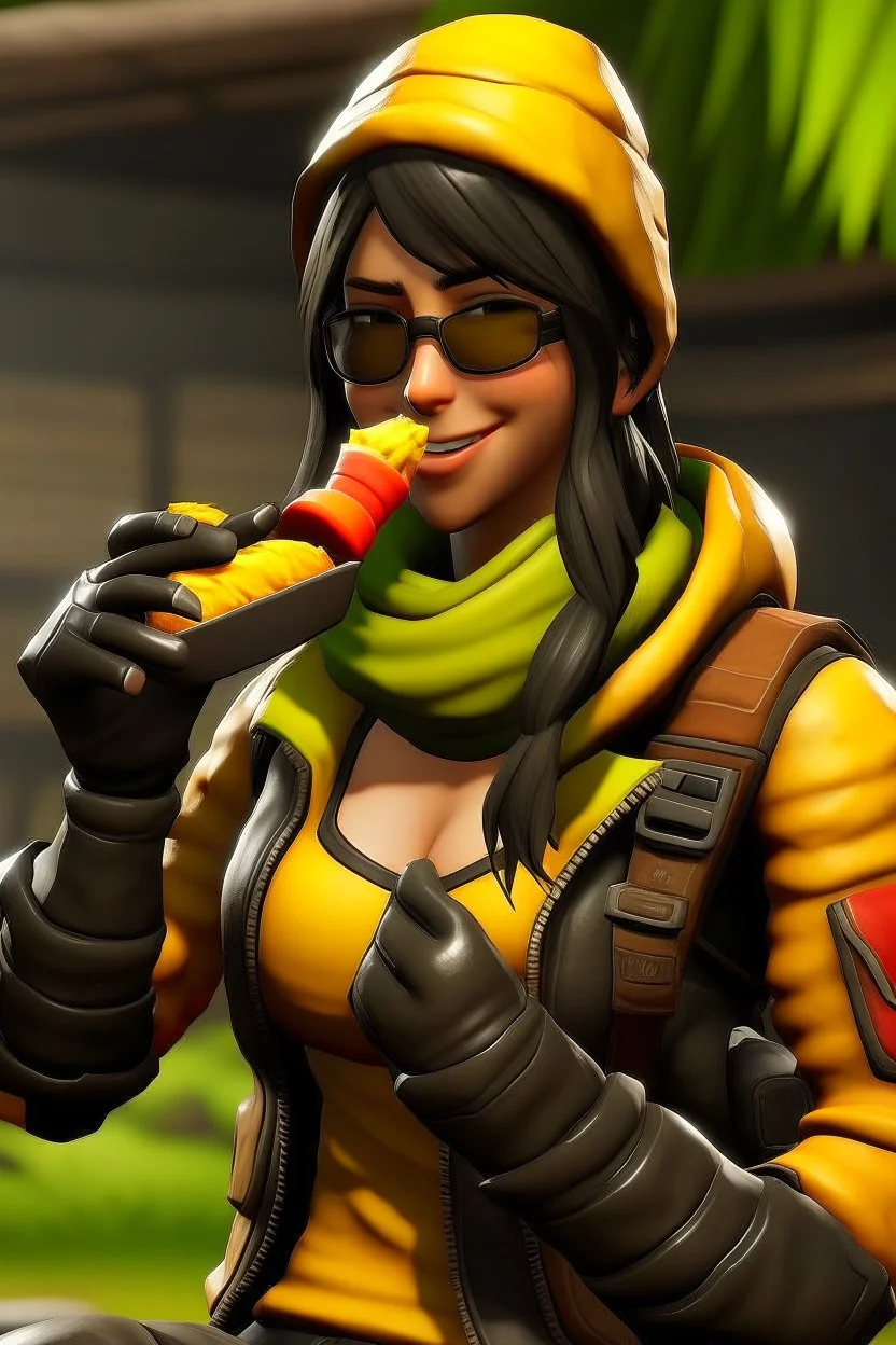 renegade raider eating banana