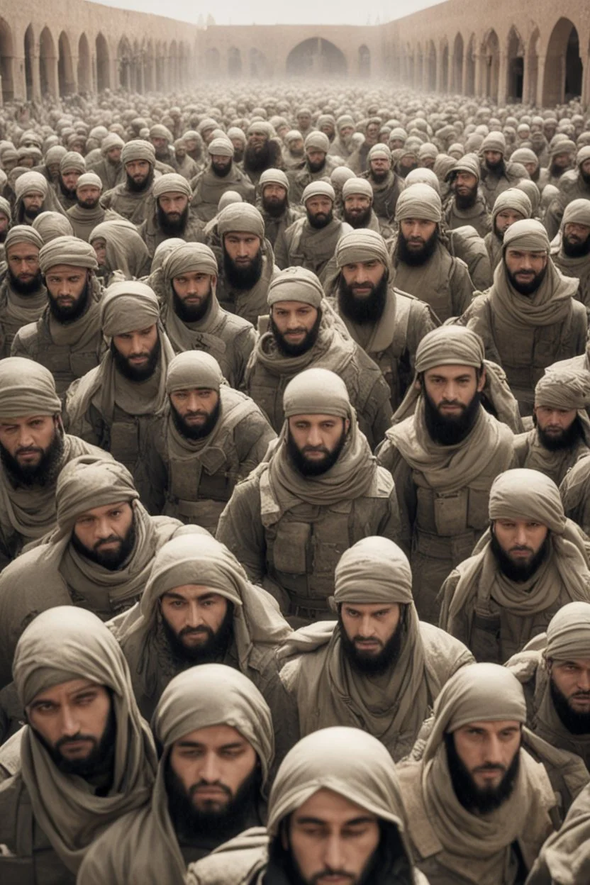 The mighty army with the greatness and honor of Islam