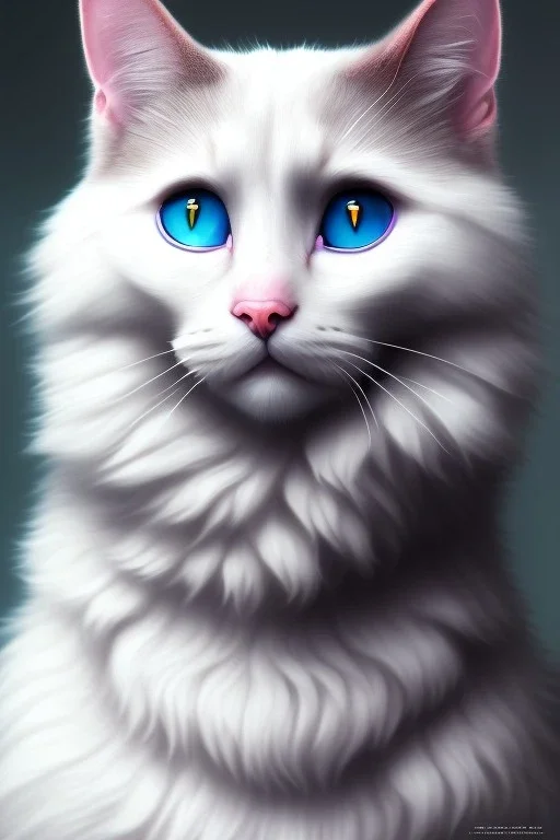 A highly detailed and hyper realistic drawing of a gorgeous and Goddess morphi cat, trending on artstation, sharp focus, studio photo, highly detailed, by greg rutkowski