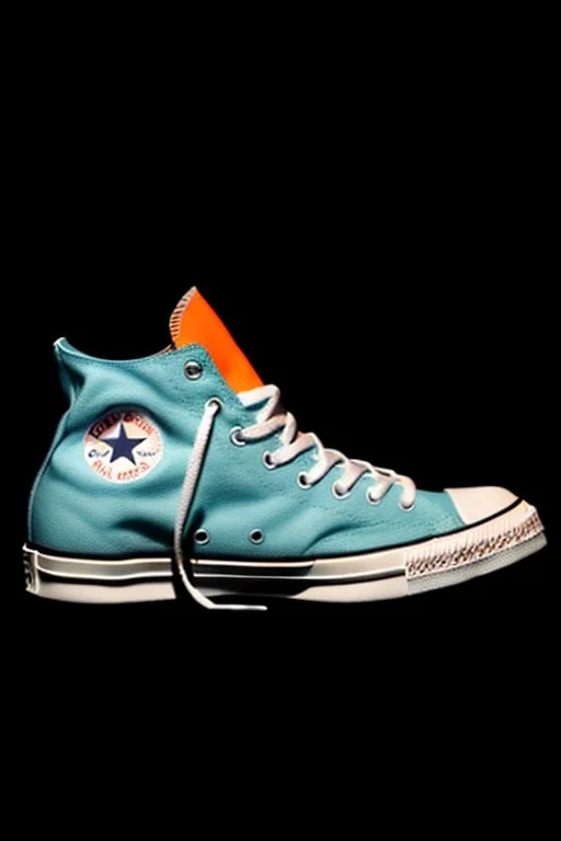 An orange converse sneaker