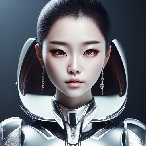 beautiful smooth realistic Japanese cat woman robot, full body and face, cat aye, extremely sharp detail, finely tuned detail, ultra high definition, 8 k, unreal engine 5, ultra sharp focus, accurate wings