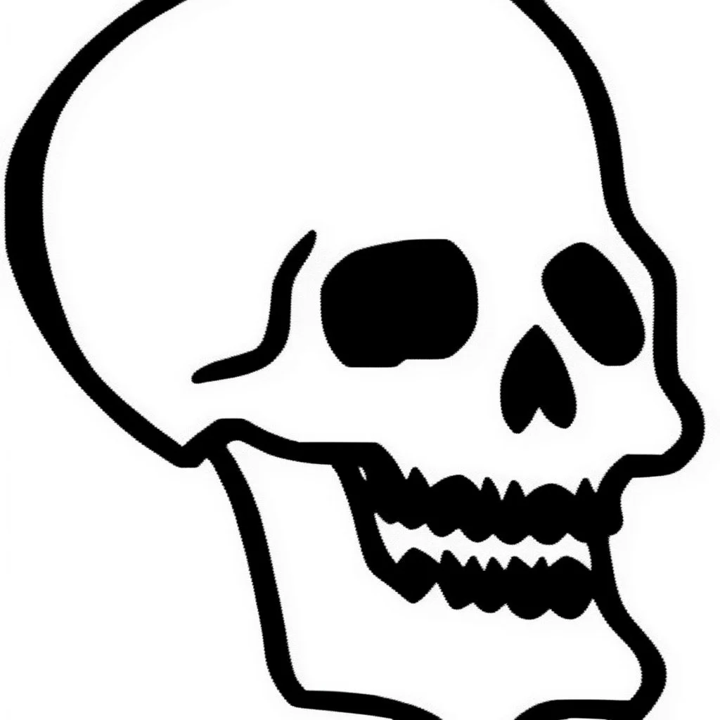 minimalistic skull logo