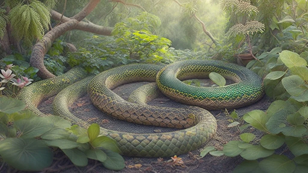 Serpent in the garden