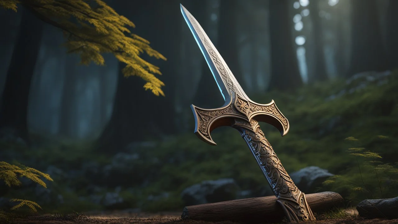 a dragonslayer sword made of magical wood. exquisite realism, a masterpiece, fantasy concept art, dynamic lighting, hyperdetailed, intricately detailed, deep color, Unreal Engine, volumetric lighting , Epic cinematic brilliant stunning intricate meticulously detailed dramatic atmospheric maximal,