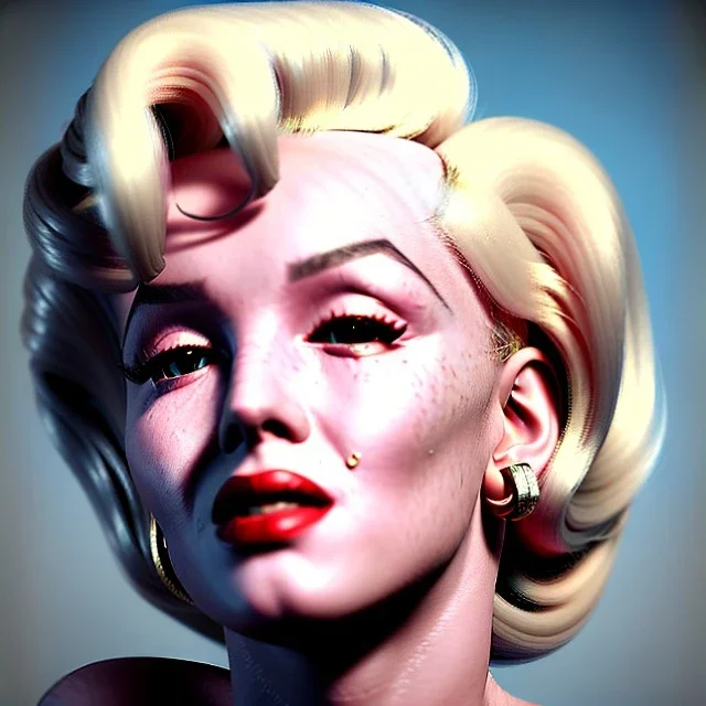 Realistic image portrait, Marylin Monroe, 90s fashion style, highly detailed, unreal engine 5, ray tracing, RTX, lumen lighting, ultra detail, volumetric lighting, 3d, finely drawn, high definition, high resolution.