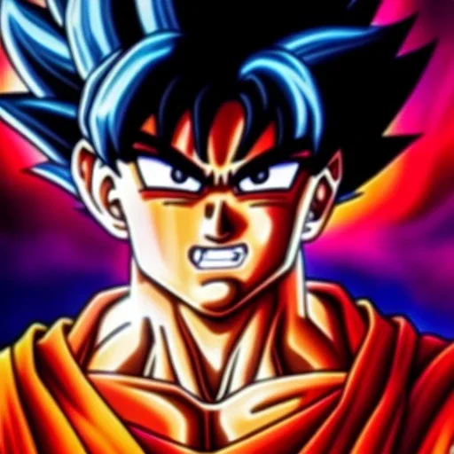 Ultra detailed fullbody Portrait in oil on canvas of Son Goku,extremely detailed digital painting, extremely detailed face,crystal clear eyes, mystical colors ,perfectly centered image, perfect composition, rim light, beautiful lighting,masterpiece,8k, stunning scene, raytracing, anatomically correct, in the style of robert e howard and Wizyakuza and Ohrai Noriyoshi and Simon Bisley and uncannyknack