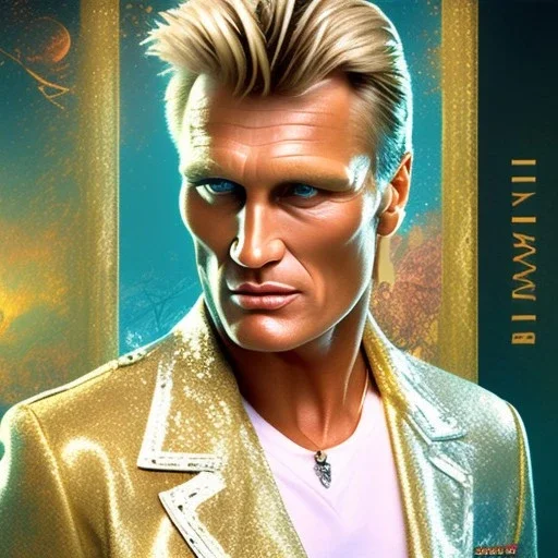 dolph lundgren as dollie deluxe, bright eyes, in underground wonderland, cards, dollar method