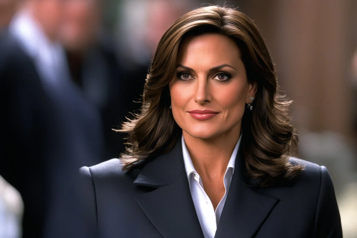 (in the style of Orion, by Masamune Shirow) Mariska Hargitay in Law & Order: Special Victims Unit, 1999