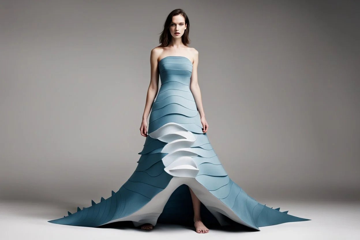 наряд платье что напоминает акулу
