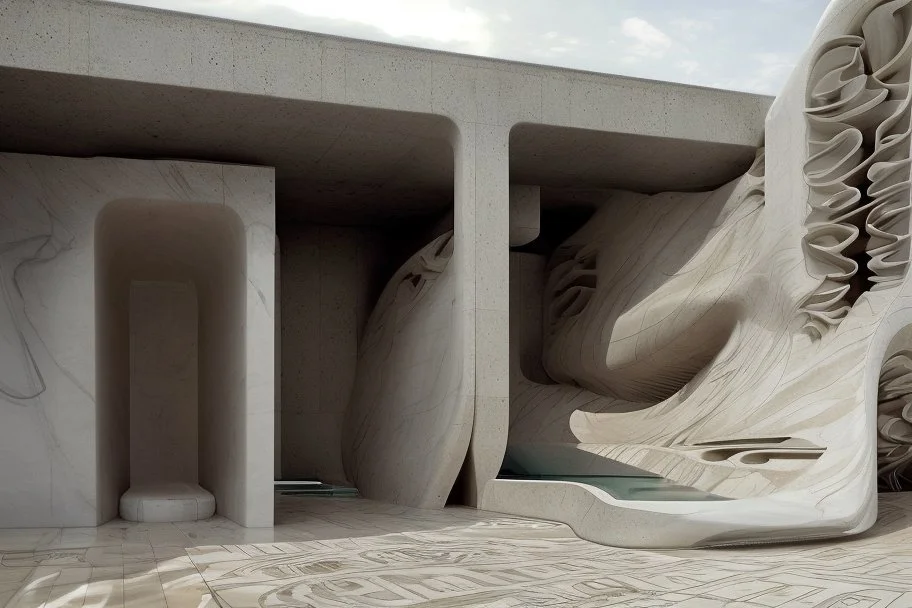 zaha hadid , in-ground swimming pool , portuguese marble~