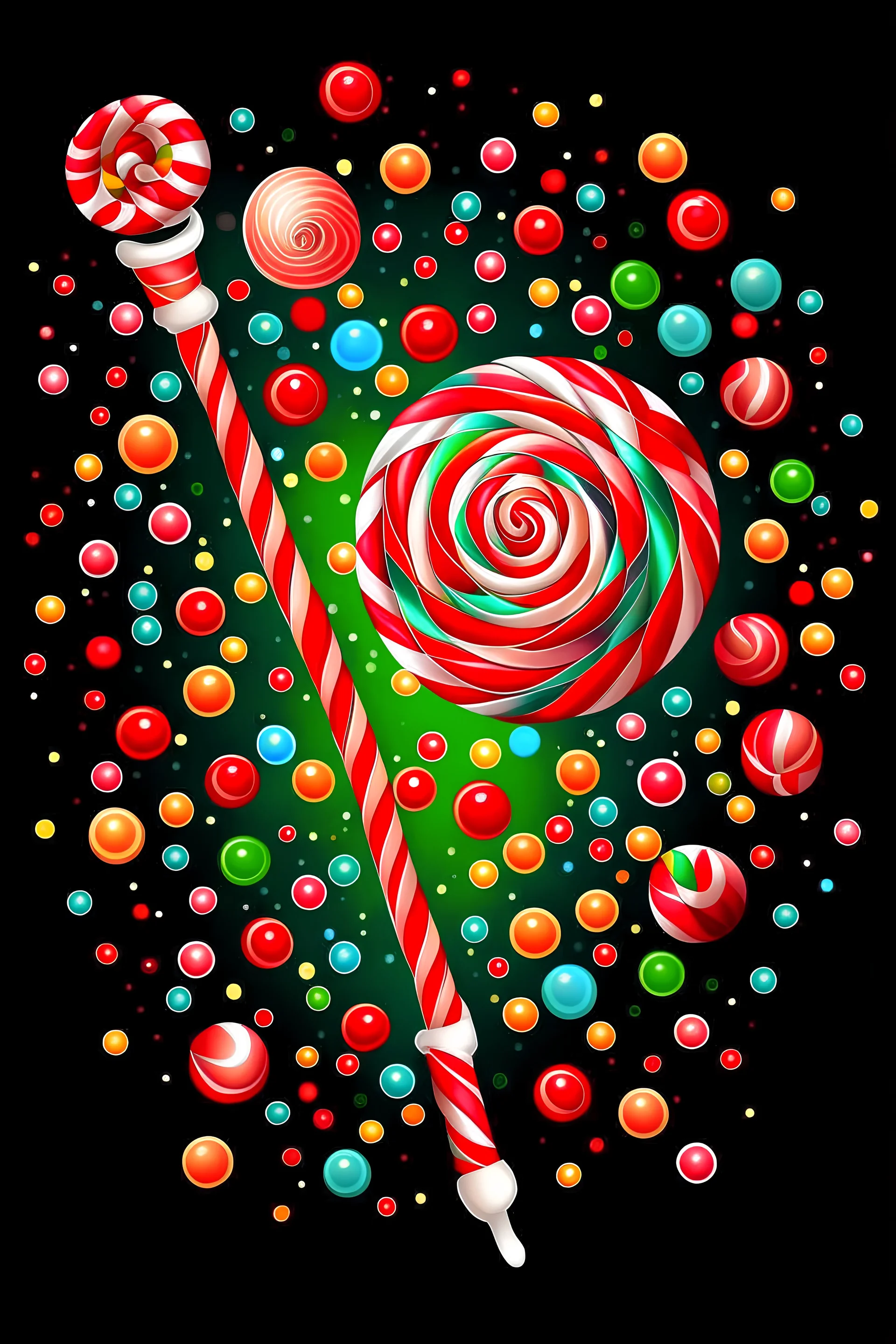 Candy, Cane, Merry and Bright, Christmas Lights, Candy, only one,png