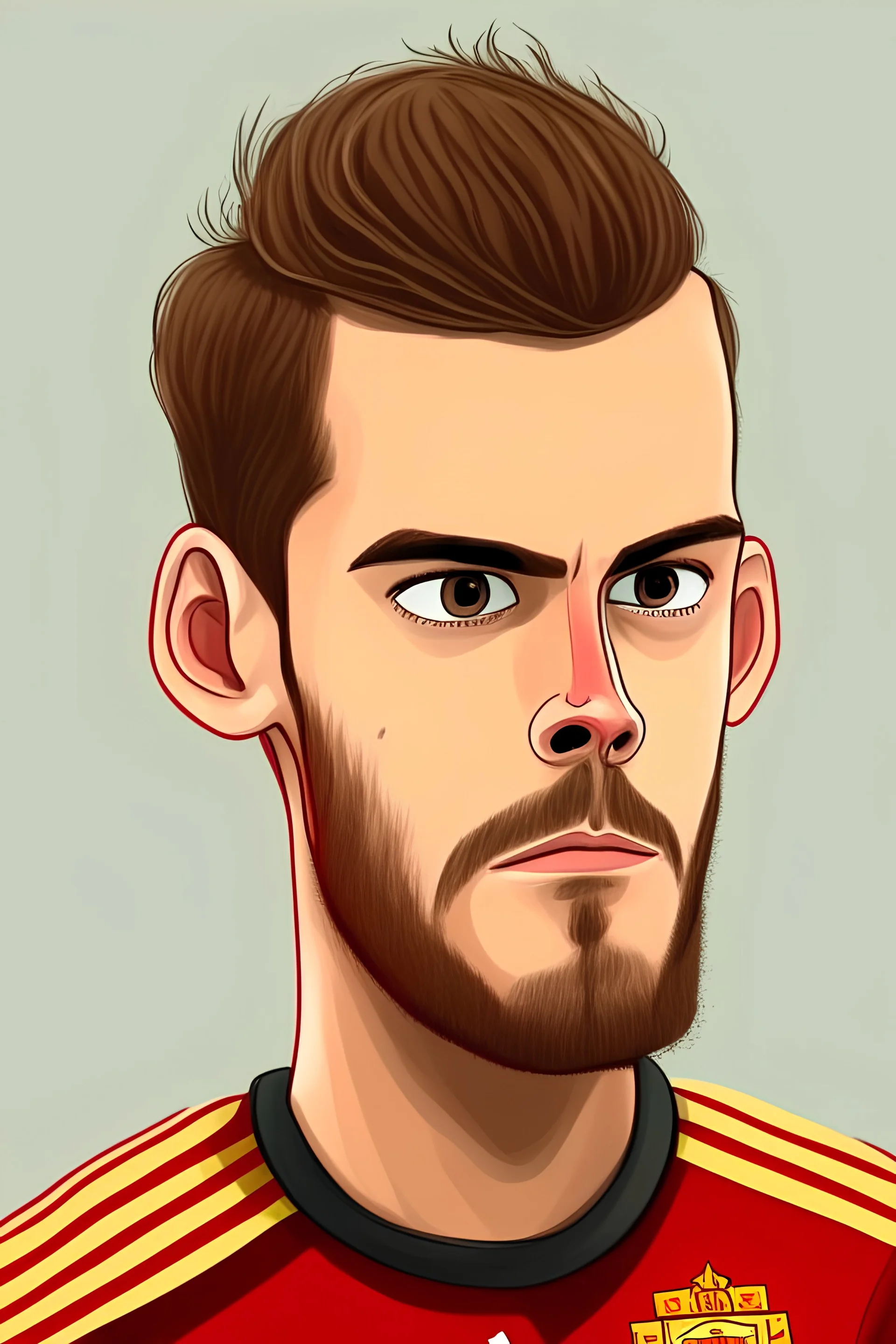 David de Gea Spanish football player ,cartoon 2d