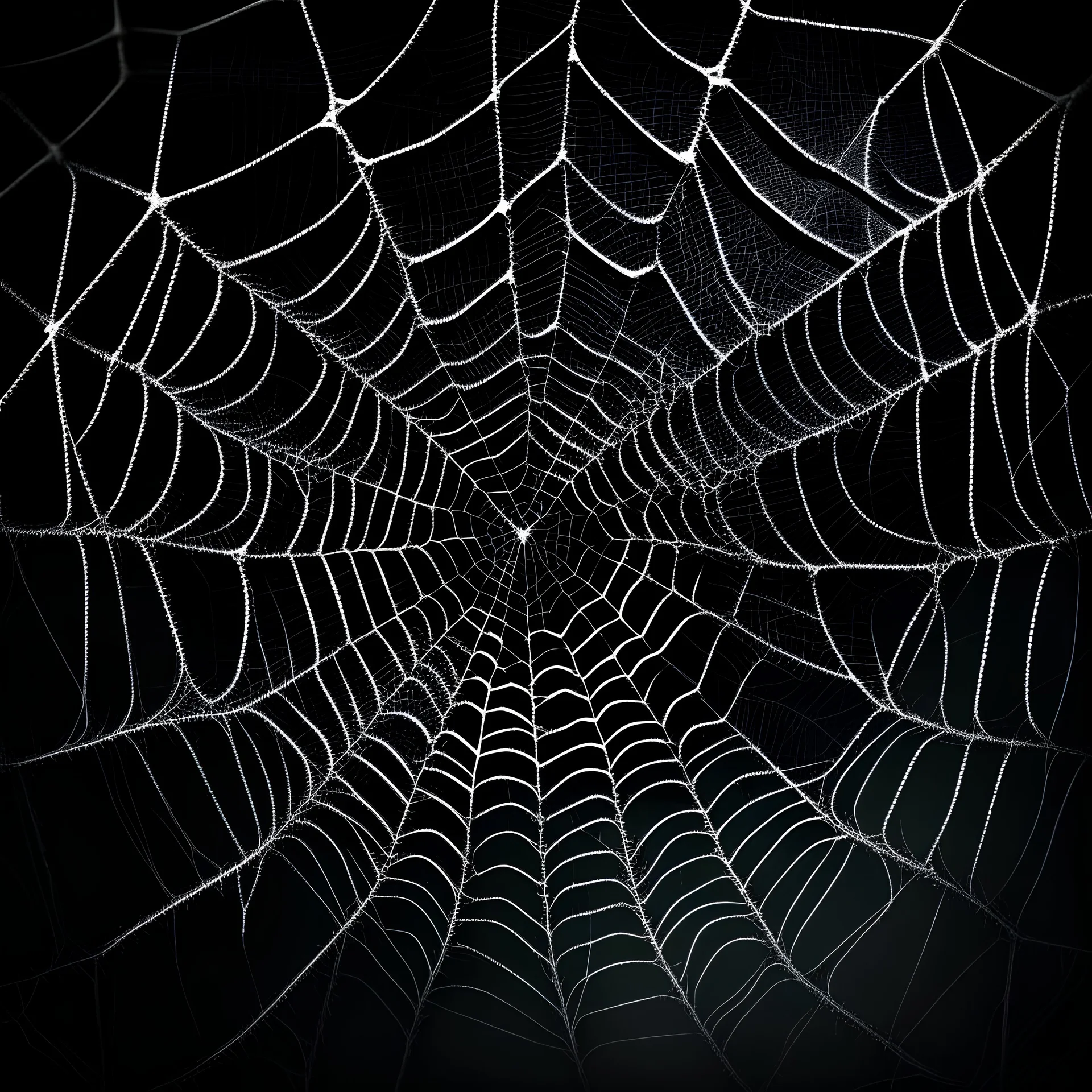 black spider web