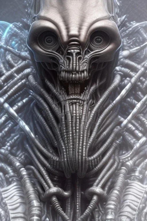 evil berserker, alien, tron, 8k, finely detailed, photo realistic, gothic, hr giger