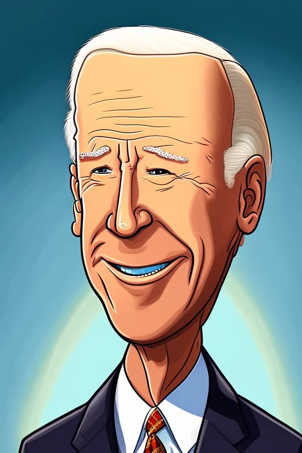 Joe Biden President of the United States of America , cartoon 2d