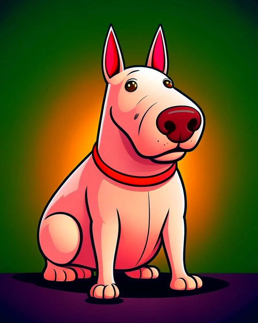 bull terrier cartoon