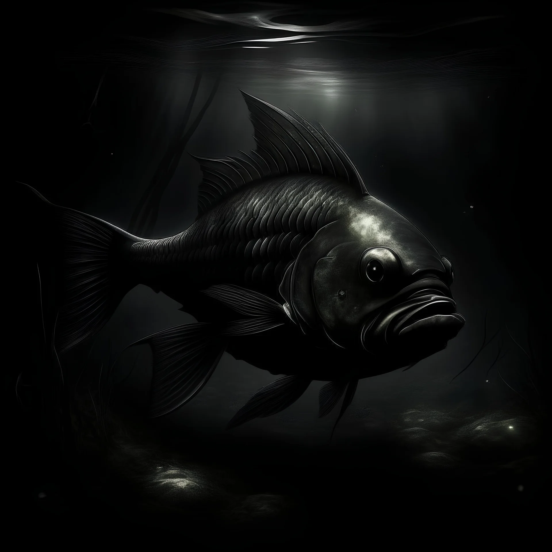 fish, gothic, darkness,