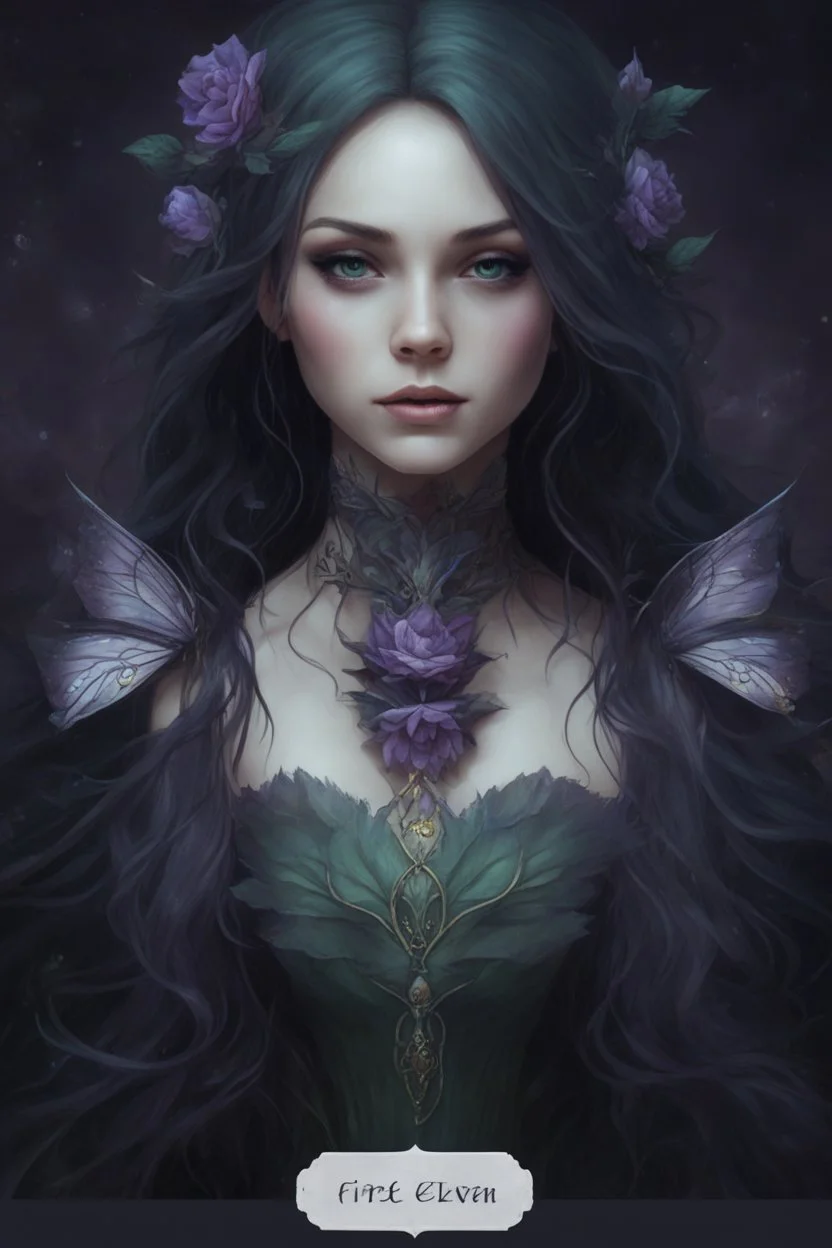 Dark purple hair, elven crown, very long hair ,roses emerald, Water lilies, long hair,lotus ,night, Fairy princess rapunzel hair ,queen crown, dragonflies fireflies ,elven tiara ,flowers, fairy wings, gothic, red ,fairy crown,butterflies