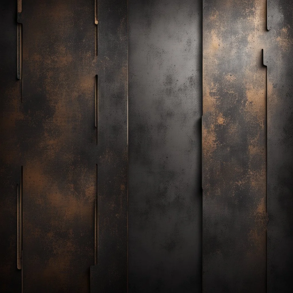 Hyper Realistic rustic steel with textured vintage wall & dark background