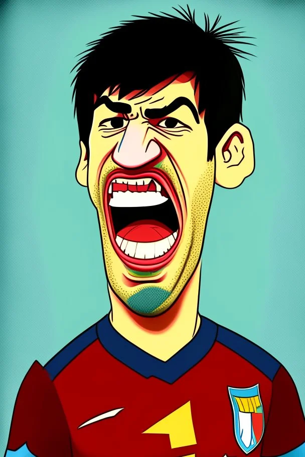 Luis Suarez Footballer cartoon 2d