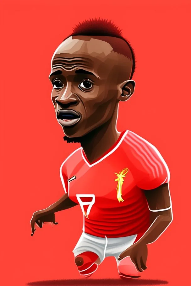 Sadio Mane Footballer cartoon 2d