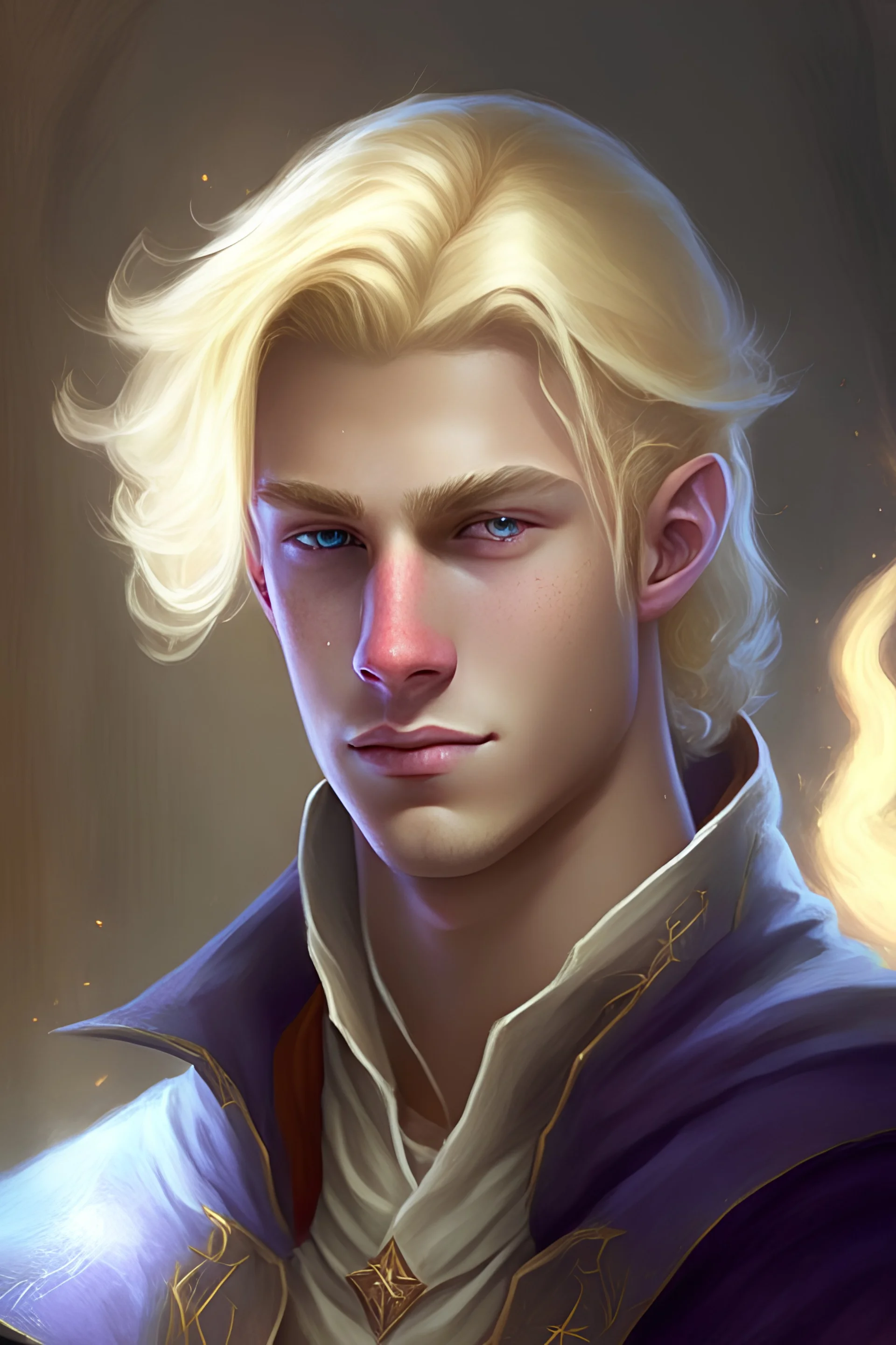 Handsome young blonde wizard 5e