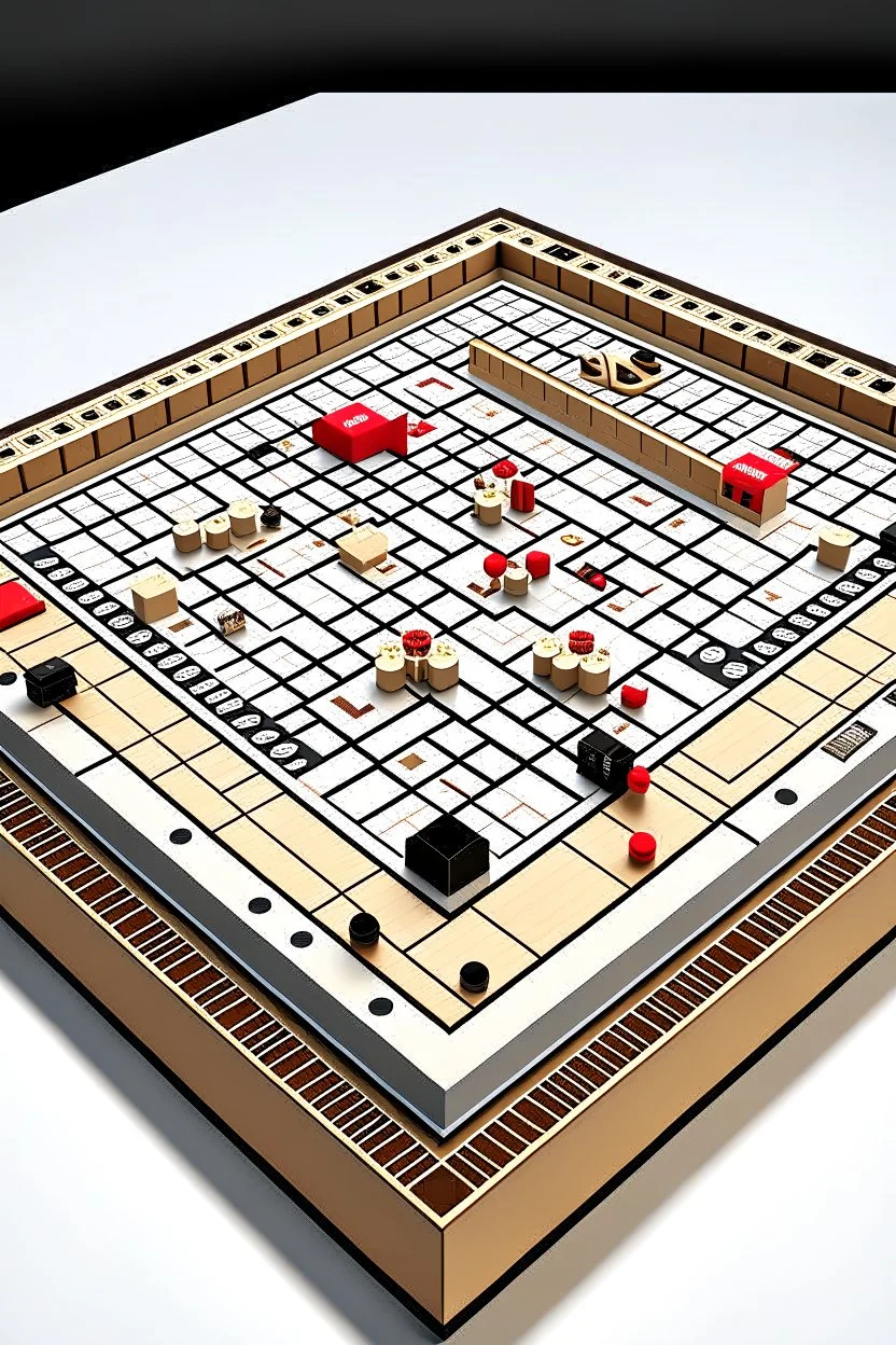 Create detailed 3D models of a board game named 'Metric',with detail of parts and assmebly