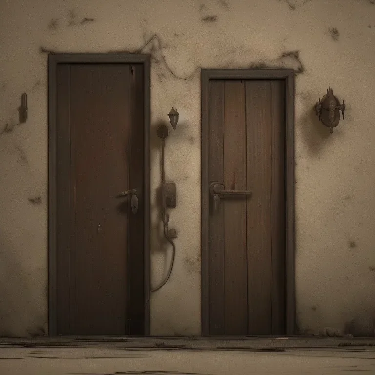 door opening to creepy world