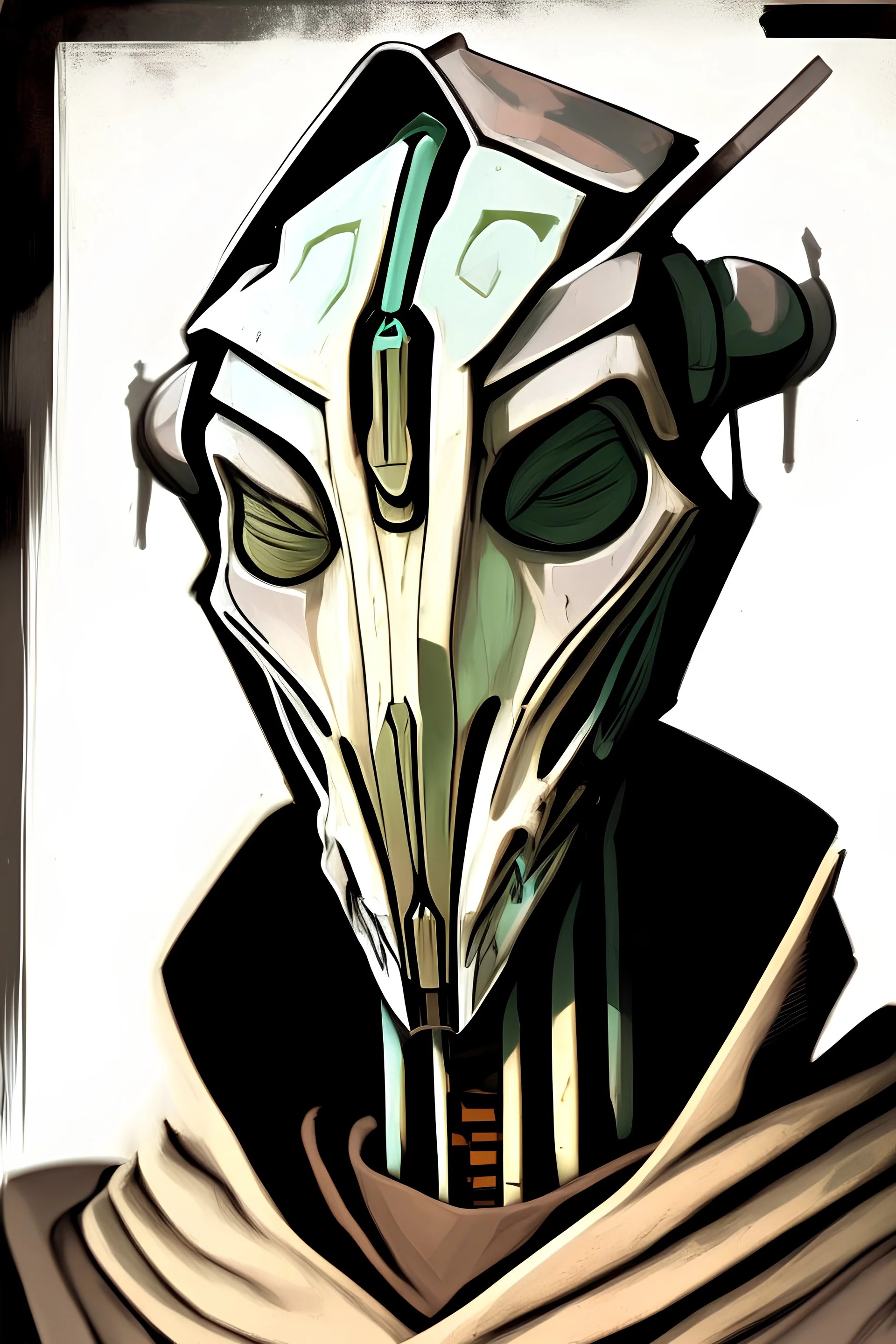 General Grievous portrait comic book style