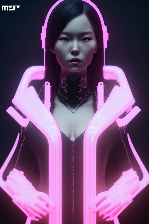 Portrait, Front image, cyberpunk Asian woman with rabbit mask, black pink color, latex dress, highly detailed, concept art, smooth, unreal engine 5, god rays, ray tracing, RTX, lumen lighting, ultra detail, volumetric lighting, 3d, finely drawn, high definition, high resolution.