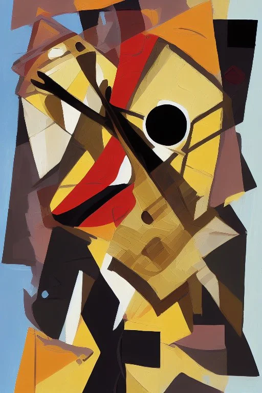 picasso gitaar schilderrij abstract cubisme