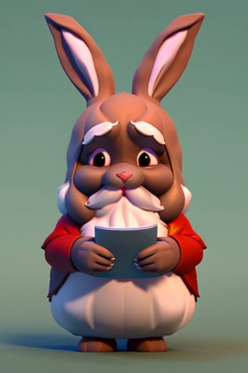 Cute animation bunny gnome