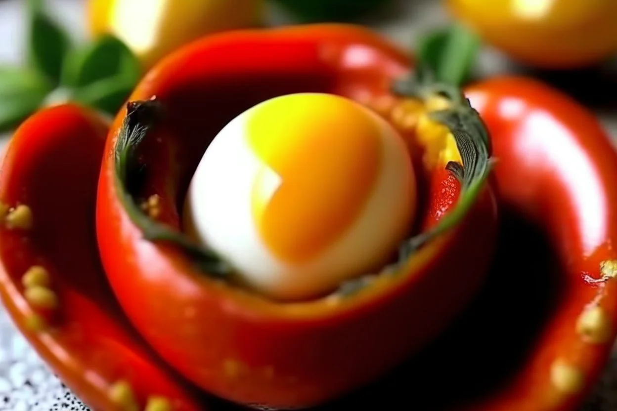 Just put an egg in a tomato and you will be amazed