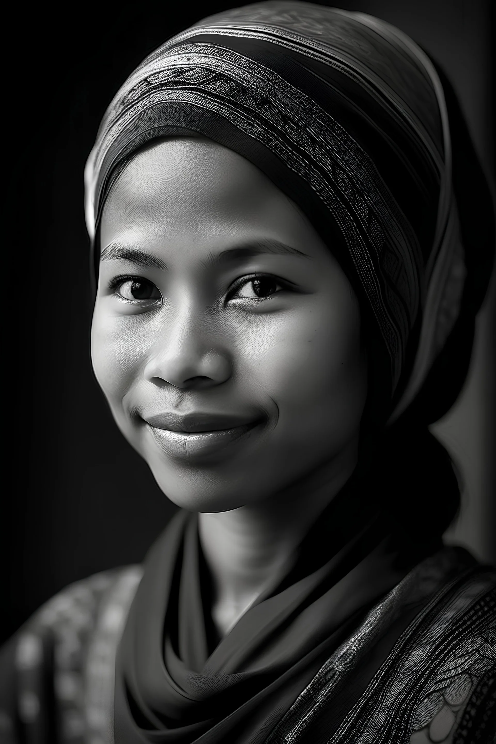 Portrait of a muslim javanese woman