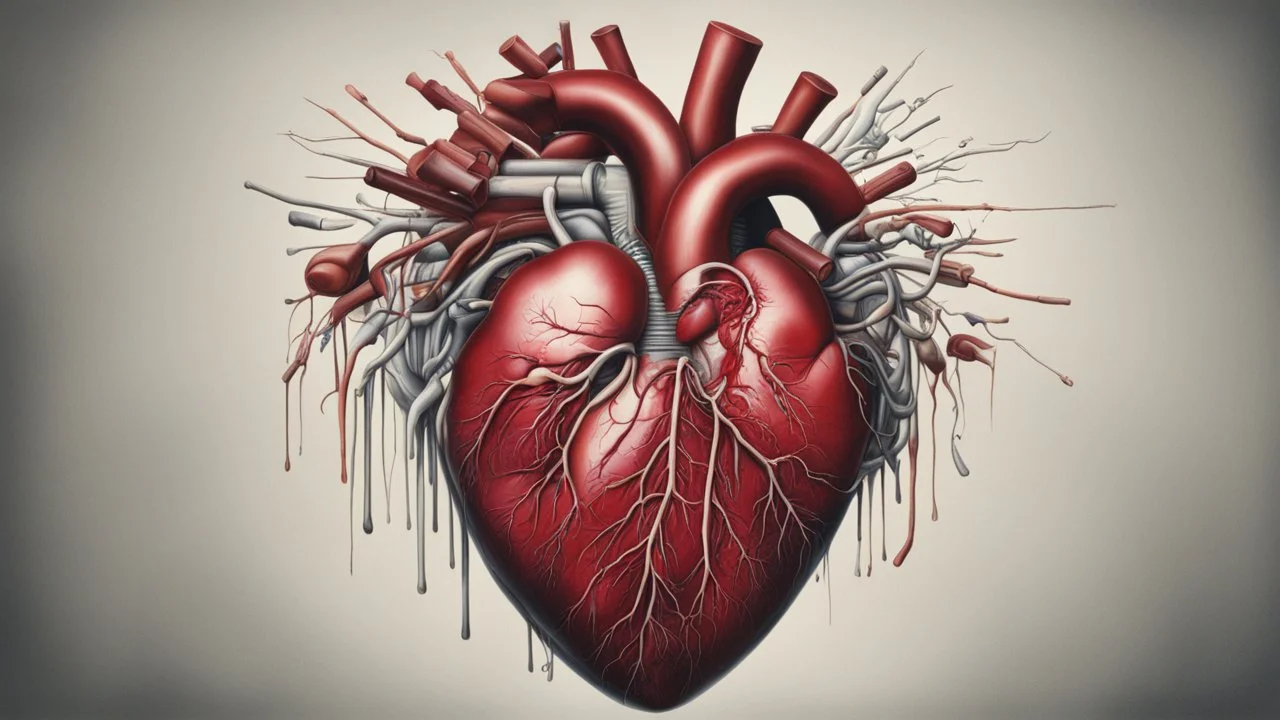 heart, organ, crying, hurts, photorealism