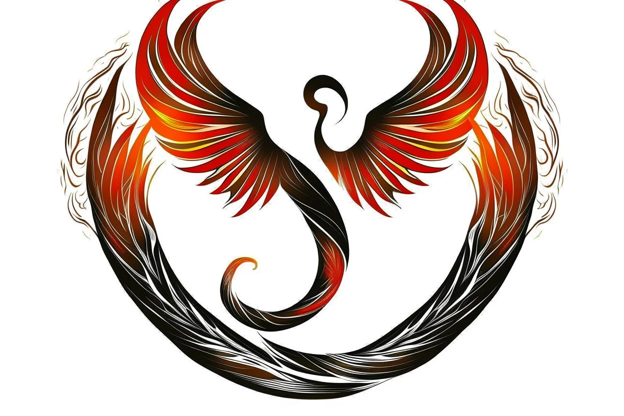 Phoenix like infinity logo