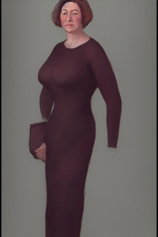 Portrait lady, full body shot, full-color long shot style of David Weber