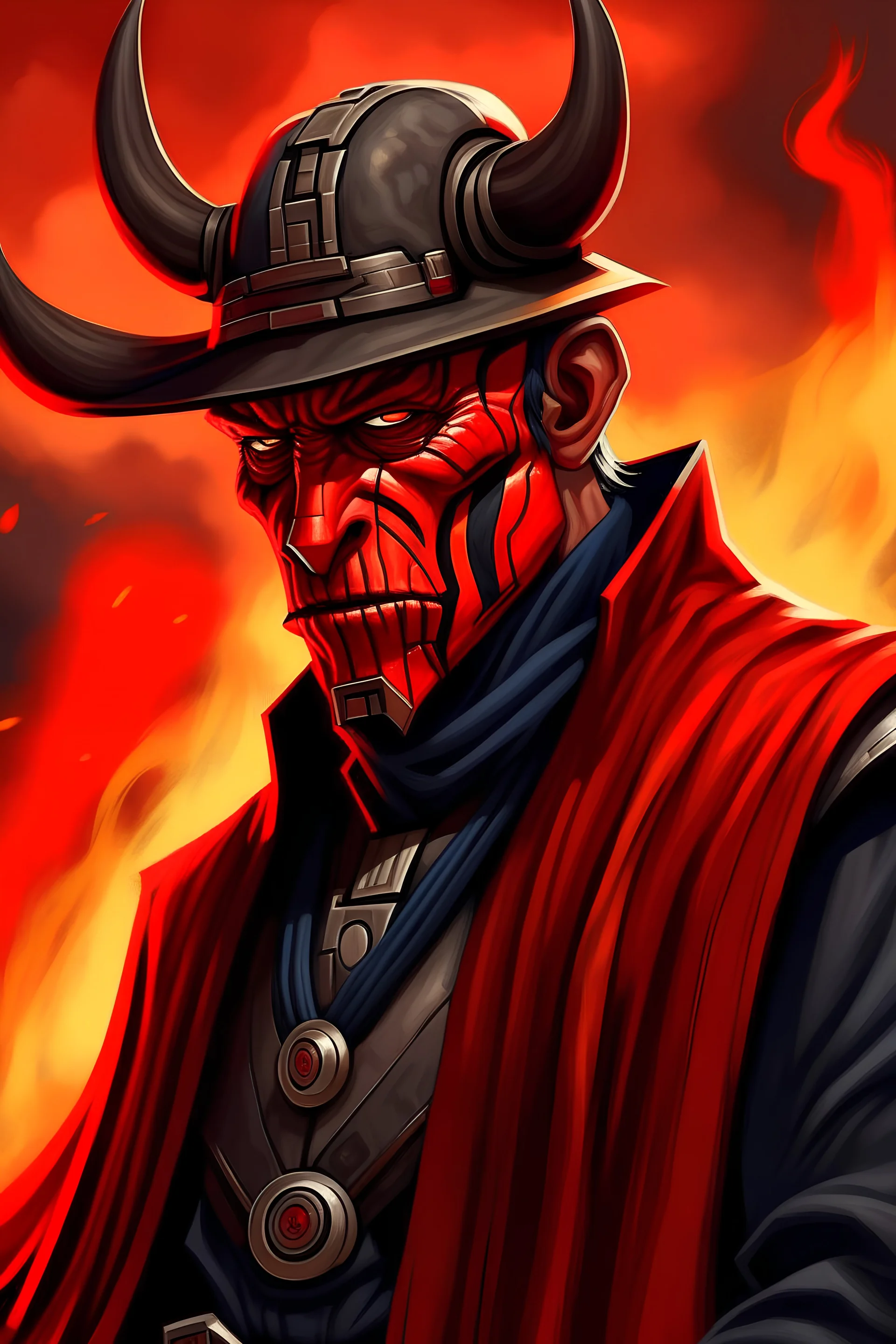 Star wars cowboy style syth lord like maul